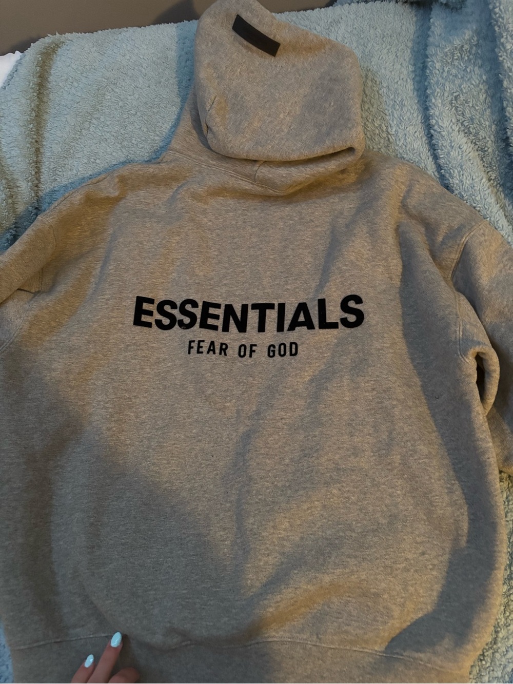 Essentials Grey Pullover Hoodie with Subtle Logo
